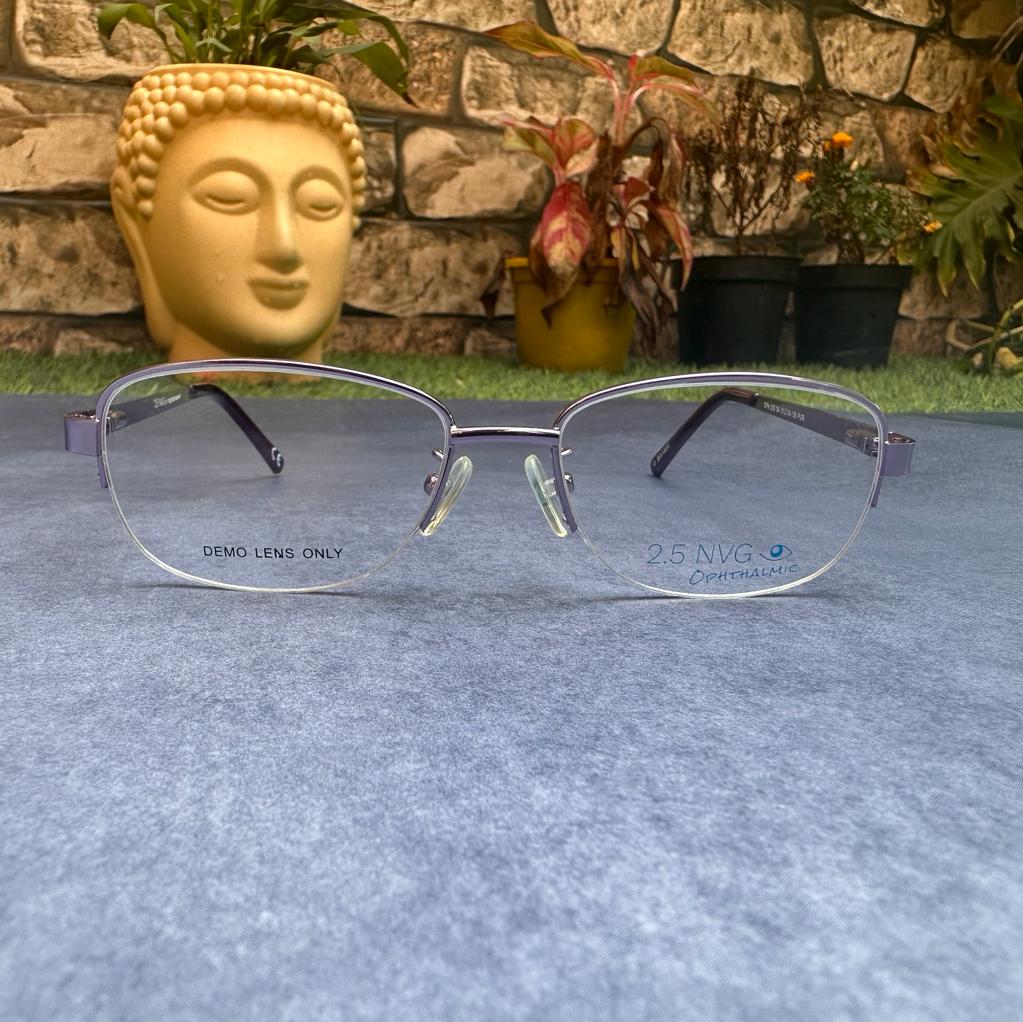 NVG Purple Half Rim Rectangle Computer glass