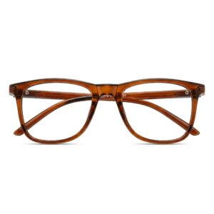 Transparent Brown Full Rim Square