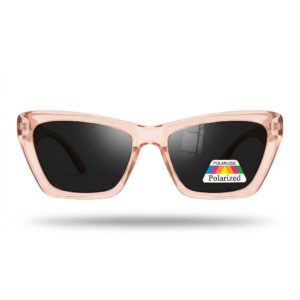 Transparent Pink Brown Polarized Sunglasses
