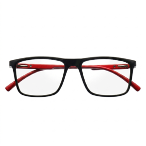Black Red Rectangle With Blue Cut Blue lens