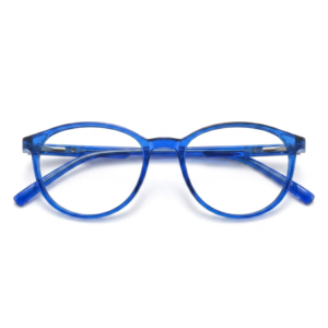 Transpertent Blue Round With Blue Cut Blue Lens
