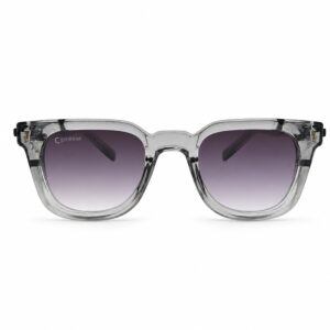 Transparent Grey Frame With Gradient Purple Lenses Sunglasses